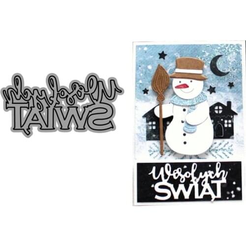 CH New Arrival Polish swiat Stencil Metal Cutting Dies For Scrapbooking Practice Hands-on DIY Album Card Craft Decoration