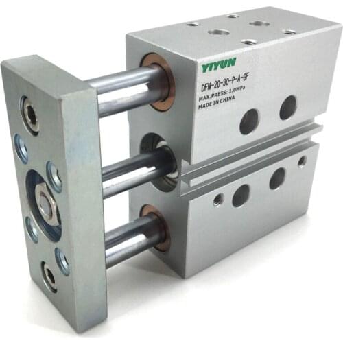 DFM-16-10,20,25,30,40,50,75,100-P-A-GF DFM-16-10,20,25,30,40,50,80,100-P-A-KF YIYUN Pneumatic component Guided drives DFM Series
