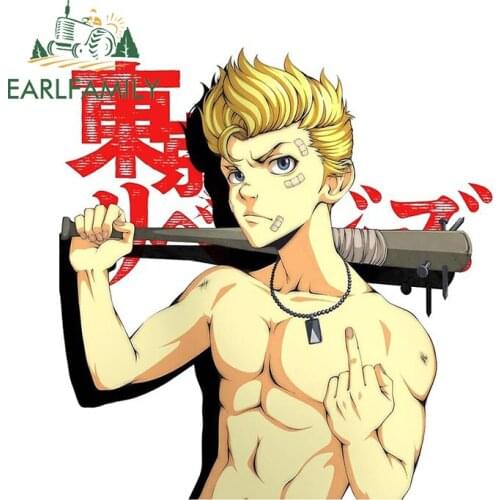 EARLFAMILY 13cm x 7cm Anime Tokyo Revengers Car Stickers and Decal Windows Laptop RV JDM VAN Car Wrap Decoration Waterproof