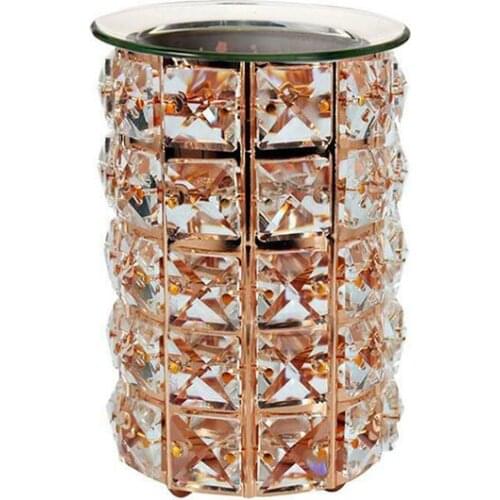 UK Plug Electric Aroma Touch Lamp Crystal Wax Melt Oil Burner Night Light Creating Romantic Atmosphere Space