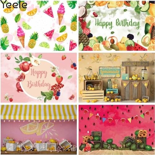 Yeele Photocall Summer Fruit Backdrop Birthday Party Decor Ice Cream Baby Shower Photographic Photo For Photography Studio Shoot