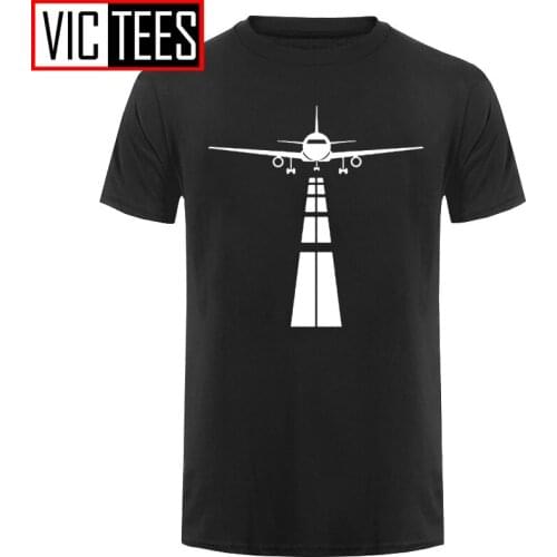 Men Pilot Airplane T Shirt Summer Eat Sleep Fly Repeat Vintage T-Shirt Cotton Tees Black