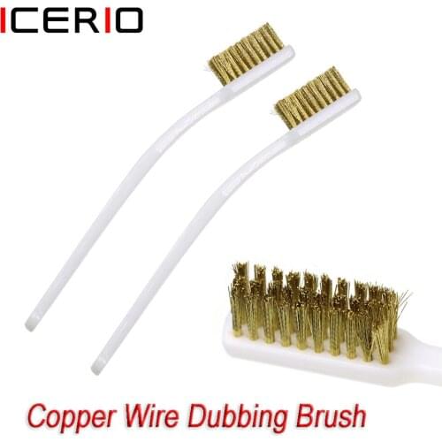 2PCS Mini Copper Wire Tearing Dubbing Brush Fly Tying Tool