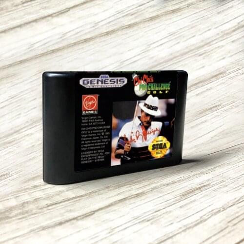 Chi Chis Pro Challenge Golf - USA Label Flashkit MD Electroless Gold PCB Card for Sega Genesis Megadrive Video Game Console