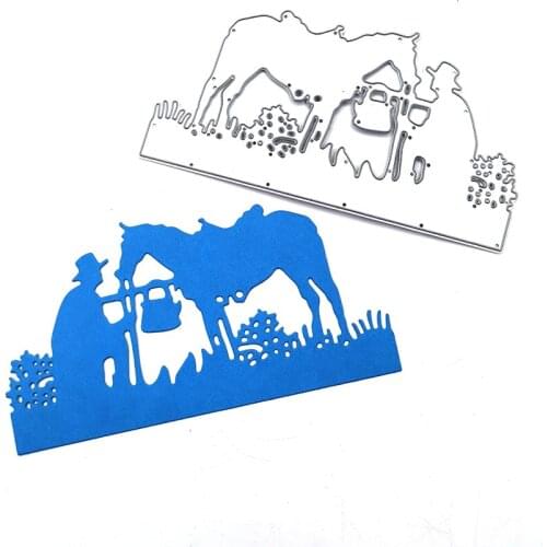 Julyarts People and Horses Metal Dies for Card Making New for 2021 Mold Die Cut Decoration Scrapbook Album Paper Card Craft