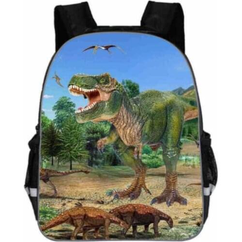 Cool Popular Animal Pattern Backpack For Children Jurassic Dinosaur World Kingdom Girls Boys Schoolbags Primary Mochila