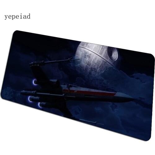 Spaceship mousepad 90x40cm Landscape Computer mouse mat gamer gamepad pc Invasion earth gaming mousemat desk pad office padmouse