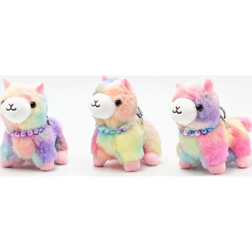 Colorful Alpaca Plush Bamboo Charcoal Doll Keychain Doll Pendant Gift Doll Ins Doll Pendant Accessories Fashion Jewelry