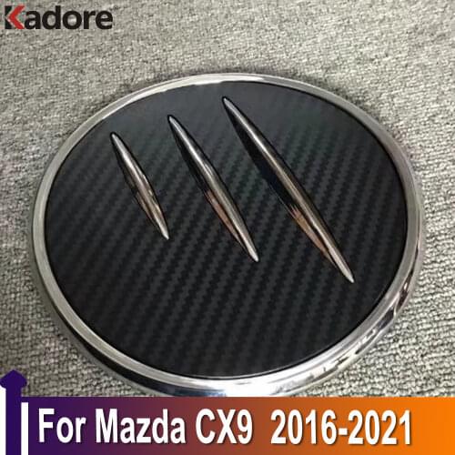 For Mazda CX9 CX-9 2016 2017 2018 2019 Carbon Fiber Gas Fuel Oil Tank Cover Cap Oil Filler Modification Exterior Accessories