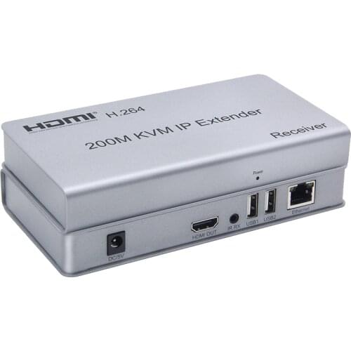 200M HDMI USB kvm Extender RJ45 IP Network KVM Over IP Extender By Cat5 Cat5e Cat6 1080P HDMI KVM Extender TX By UTP/STP Ports