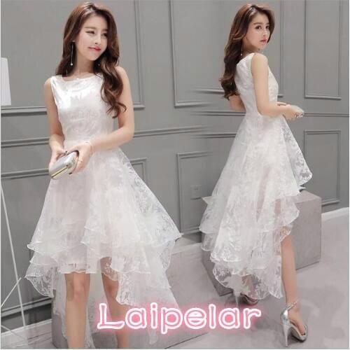 Summer Organza Dress Women White irregular Dress Femme Sexy Slim Party Dresses Vestido dress Laipelar