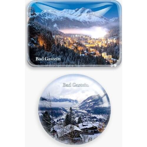 Bad Gastein Austria Fridge Magnet World Travel Souvenir glass Refrigerator Magnetic Stickers Home Decor Tourist gift