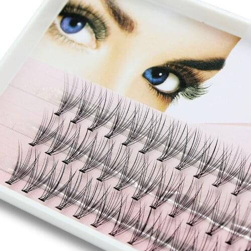 Navina Natural long Individual Cluster Eyelash Extension False Eyelashes 60 Bundles/Box Makeup 10D Mink Flare Lashes Cilia Cilio
