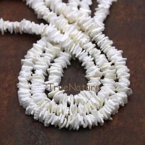 Raw White Shell Stone Loose Beads Natural Irregular Surface Free Form Bohemian Bead Slice Jewelry Accessories In 12*14 mm BE7883