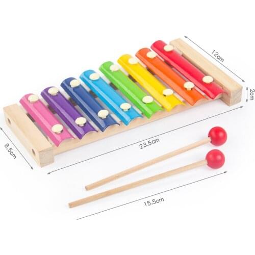 New Imitat Music Instrument Toy Childrens Educational Toys Wooden Frame Xylophone Kids Baby Educational Toy Gifts With 2Mallets