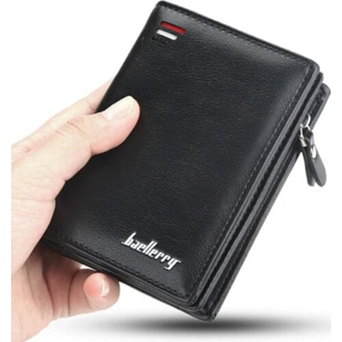 New zipper short wallet multi-card fashion vertical mini snap coin purse fashion Multifunction mens wallet