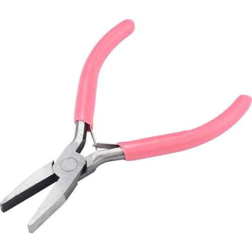 Jewelry Pliers Flat Nose Pliers Polishing Jewelry Making Tools 12x7.6x0.8cm