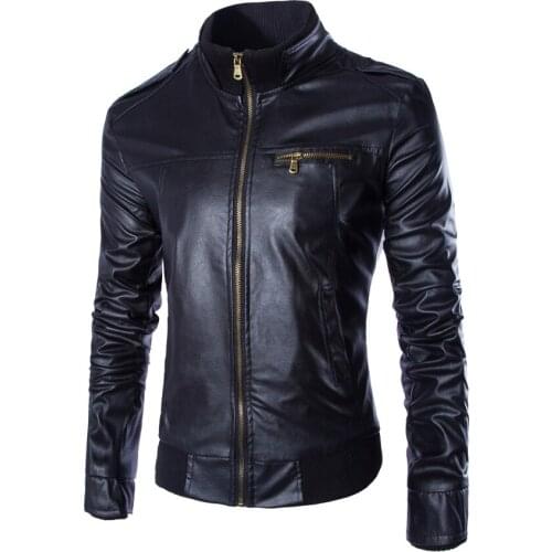Men's Faux Leather Jackets Qiyake China