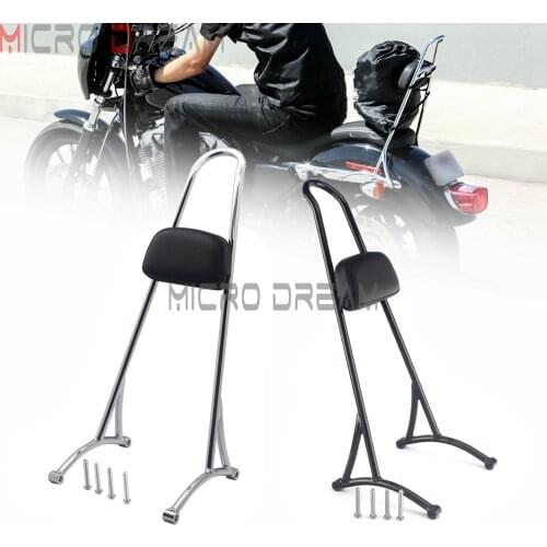 20" Tall Motorcycle Black Sissy Bar Pad Passenger Backrest 1996-2003 for Sportster XL 883 1200 48 72 XL883C Hugger XLH883 Custom