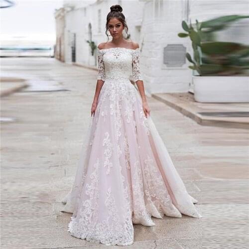 Sweetheart A-Line Wedding Dress Lace Appliques Lace Up Corset With Half Sleeves Jacket Bridal Gowns 2 Pieces Bride Wear Dress