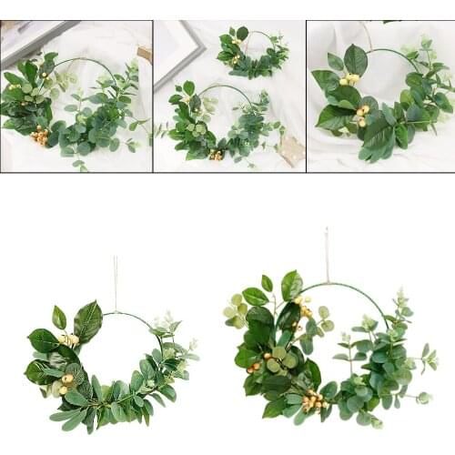 Eucalyptus Wreath Floral Hoop Garland Door ing Backdrop Decoration