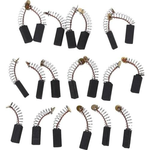 10 Pairs 12.7 x 5.5 x 4mm Motor Carbon Brushes for Electric Drill