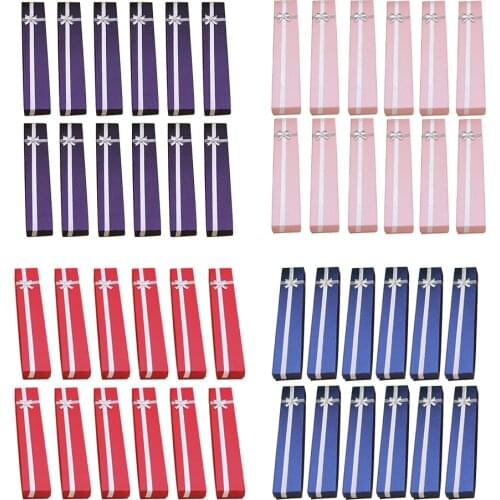 12pcs Bowknot Jewelry Box Ring Earrings Necklace Paper Box Birthday Gift Box