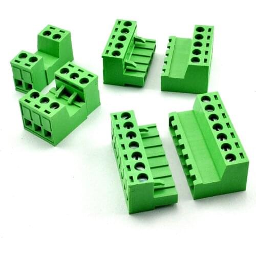 5 Sets 5.08MM Pluggable Terminal Blocks Connector KF2EDGKR 5.08 Butting Style 2/3/4/5/6/7/8 Pin Screw Terminal