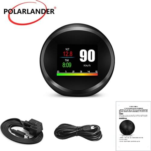 OBD2 GPS dual system Car Smart Digital Meter Round HUD Head-up Color Screen Display The Dates OBD2 Hot Selling P11 Safety