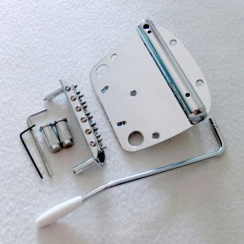 Free Shipping jazzmaste Chrome 6 string guitar tremolo and bridge replacement for Mustang and jazzmaster guitars