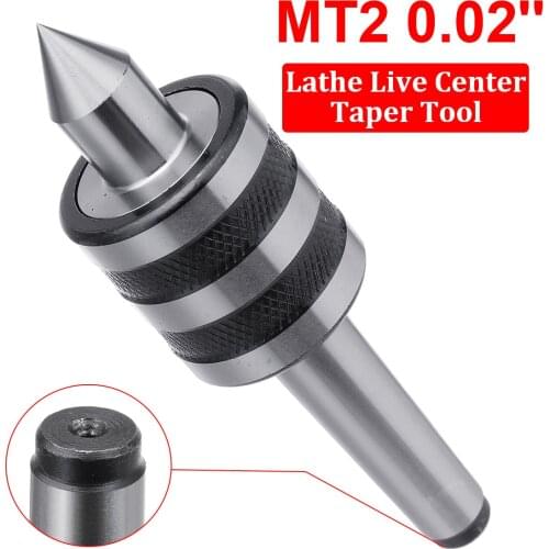 Doersupp MT2 0.02 Inch Live Lathe Milling Center High Accuracy For Lathe Machine Revolving Centre Triple Bearing Drill Bit