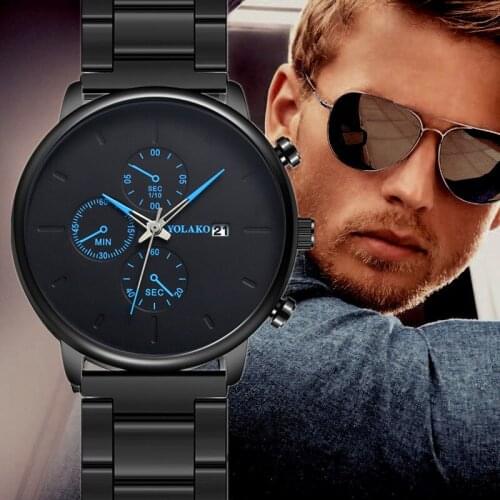 2020 Watch Men Fashion Business Watches Cusual Luxury Calendar Clock Man Stainless Steel Quartz Wrist Watch reloj hombre