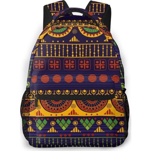 2020 Travel Backpacks Africa Blue Yellow Girl Backpack For Women Large Capacity School Bag For Teenage