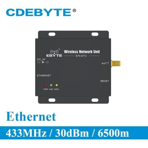 Ethernet Long Range 433MHz 1W Star Network IoT uhf Wireless Transceiver rf Module 433 MHz Data Transmitter E70-DTU(433NW30-ETH)
