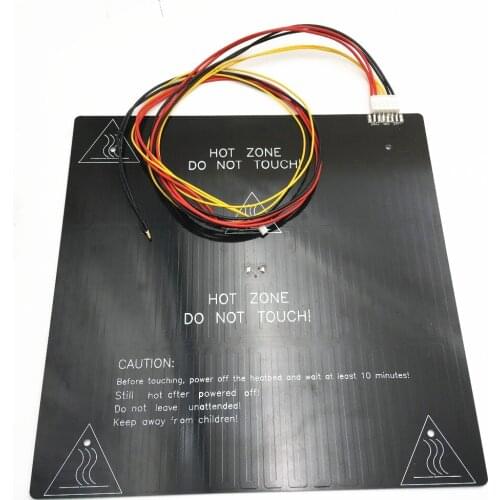 Funssor 24V 220W 310*310*3mmm Large Printing Size Aluminum Heated Bed Upgraded Aluminum Heating Bed Hotbed for CR-10