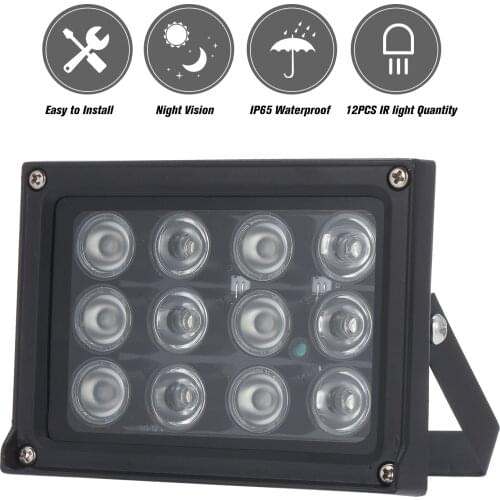 12 LED illuminator Light CCTV 50m IR Infrared Night Vision Auxiliary Lighting Outdoor Waterproof For CCTV Surveillance Camera
