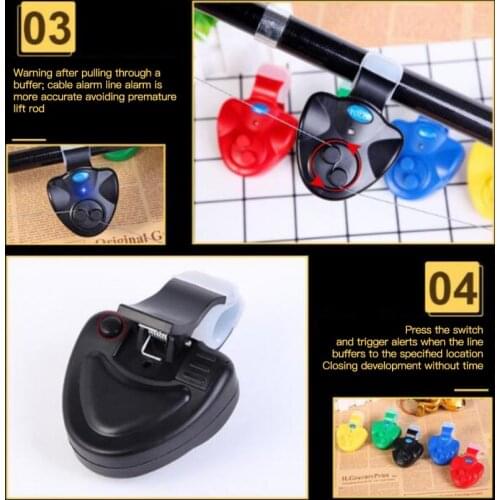Fishing Bite Indicator Intelligent Sensor Fishing Bite Alarm Battery Electronic Bite Signaling Device Fishing Alarm Rod Tip Carp