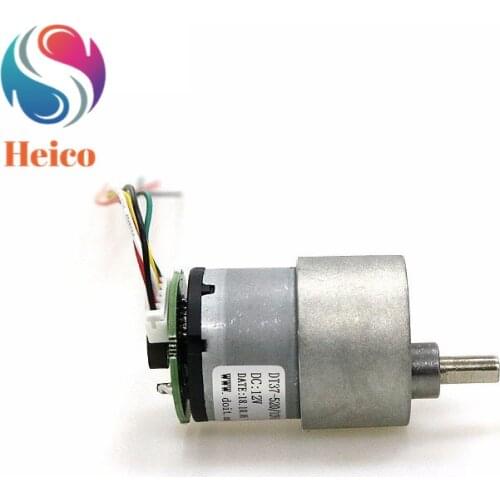 37-520 Code Wheel Reducer DC Gear Motor Eccentric Shaft High Torque AB Dual Phase DC Hall Encoder Speed for Smart Car Motor