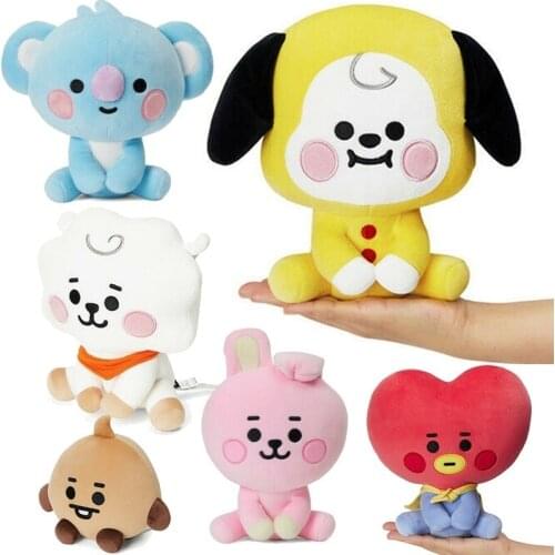 Kpop Plush Doll Kawaii Animal Stuffed Toys Dog Rabbit Koala Heart Decorative Throw Pillows for Couch Home Ornaments for Women