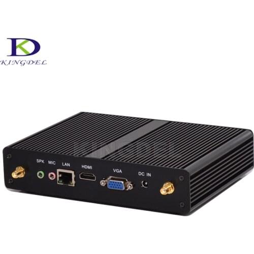 Kingdel Cheap 4GB RAM 64GB Intel NUC Celeron 3205U 3215 Broadwell Fanless Mini Computer 300M WiFi USB3.0 HDMI VGA Desktop PC