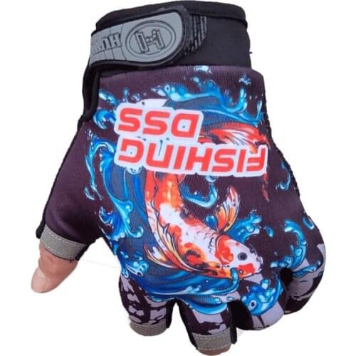 Newly 3 Finger Cut Fishing Glove Breathable Anti-slip Elastic Comfortable Finger Protector Easy to Make Bait For Luya Carp Glove