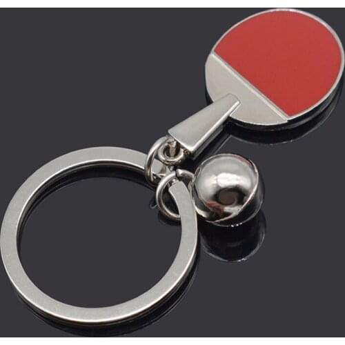 New Key Chain Sport Ping Pong Table Tennis Ball Badminton Keychain Creative Keyring Key Ring Souvenir Gift