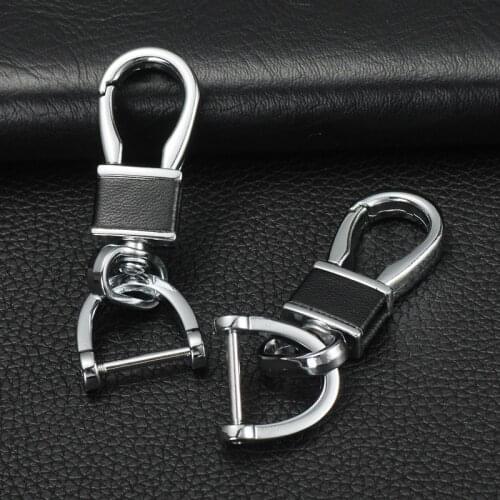 Hand Woven Horseshoe Buckle Auto Keyring Car Key Chain Rings Holder Fashion Car Keychain For Audi BMW Benz Mazda Toyota Renault