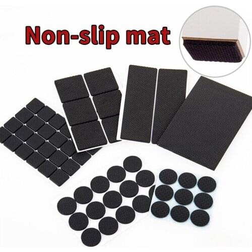 48pcs Self Adhesive Furniture Leg Pad Anti Slip Stools Table Foot Cap Cover Anti Scratch Eva Felt Rug Chair Mat Floor Protector