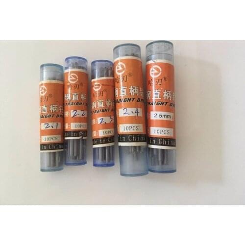 50pcs 2.1/2.2/2.3/2.4/2.5mm Each 10pc HSS Straight Shank Twist Drill Bit Tiny Little Drilling Tool