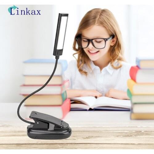 For Kindle Note Book Light Lamp White Color Booklight Led Ebook Light Mini Flexible Clip-on Book Reader Reading Lamp Convenient