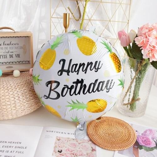 Pineapple balloon fruit party balloons birthday balloon wedding decoration wholesale aluminum balloons