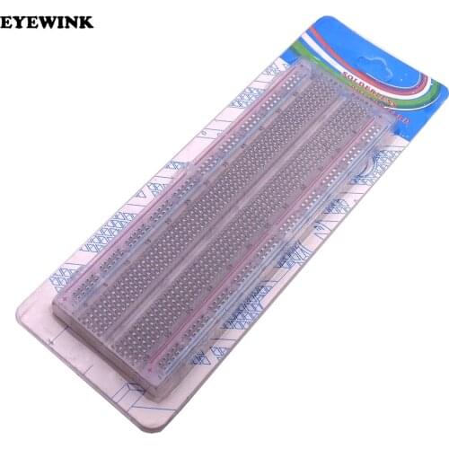 High quality 830 hole transparent breadboard test board 165X55mm
