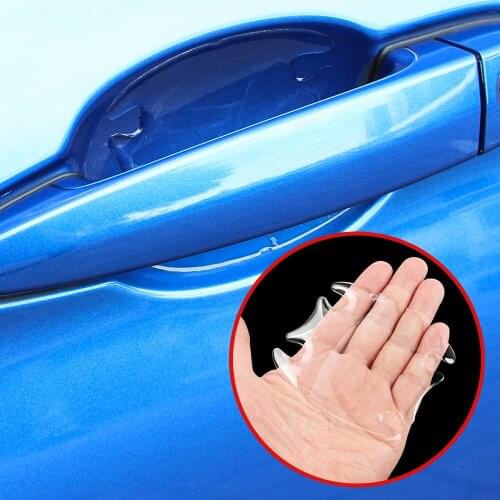 Car Door Handle Protective Film Stickers Car Accessories for renault kadjar Duster koleos mitsubishi asx RVR outlander pajero