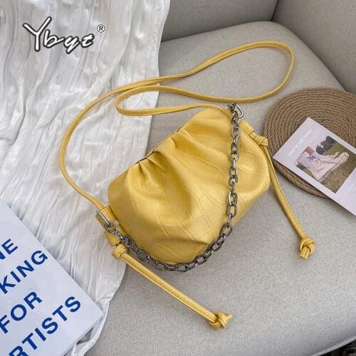 YBYT alligator small crossbody bags for women 2020 simple fashion dumplings messenger bag chain shoulder bag designer handbags